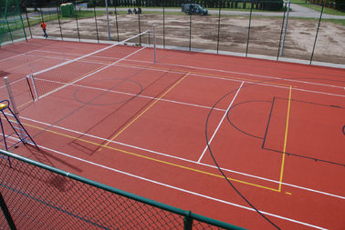 Red / Green Rubber Sports Flooring For Multi Purposed Surface Refresh Builder